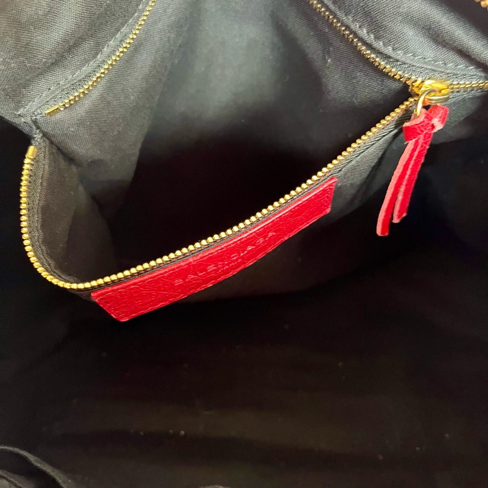 Balenciaga Red Leather Satchel Bag - Picture 7 of 12